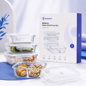 Rvtusanc Balance Glass Meal Prep Set